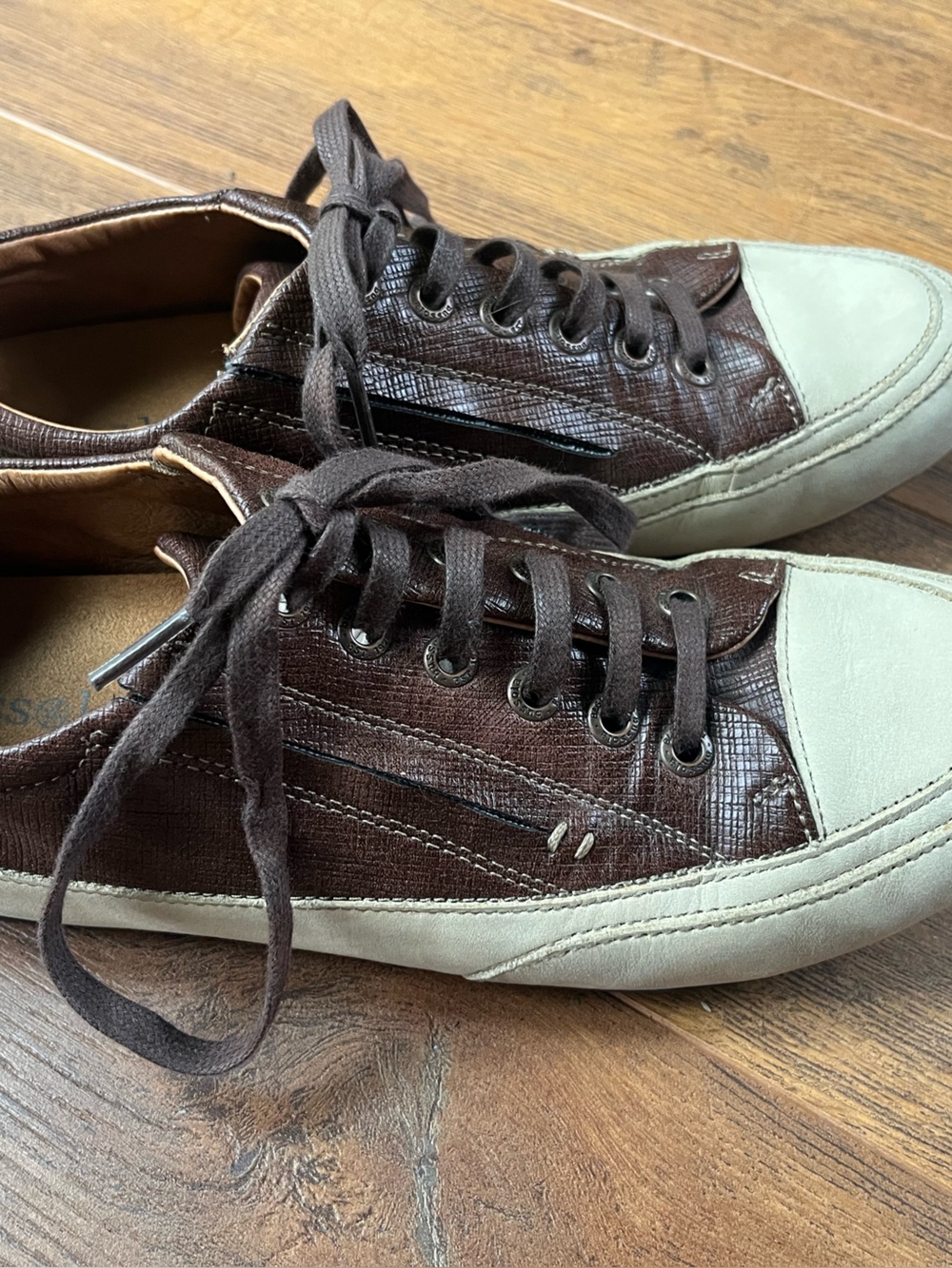 Women’s Bussola Brown & Cream Low-Top Sneakers